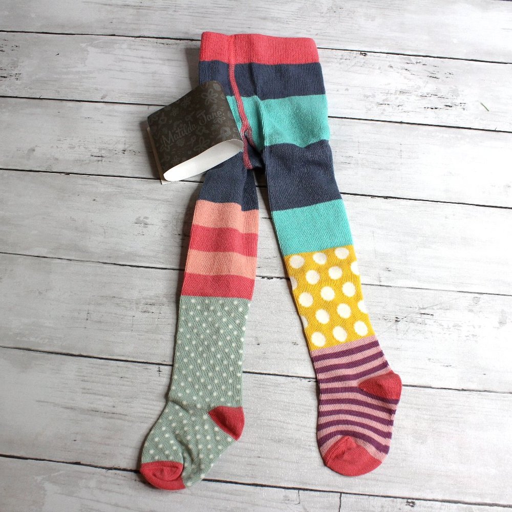 Matilda Jane Baby Girl's Sweater Tights Size 6-12 Months Be True Patchwork - Picture 1 of 6